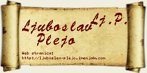 Ljuboslav Plejo vizit kartica